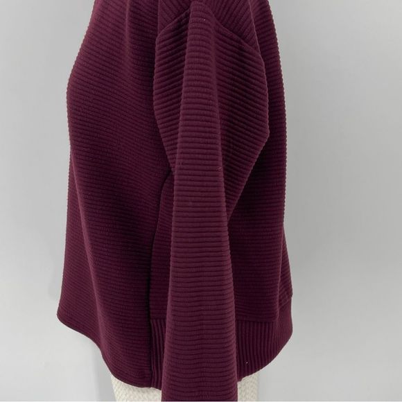 RBX Burgundy Ribbed Turtleneck Sweatshirt - Picture 5 of 12